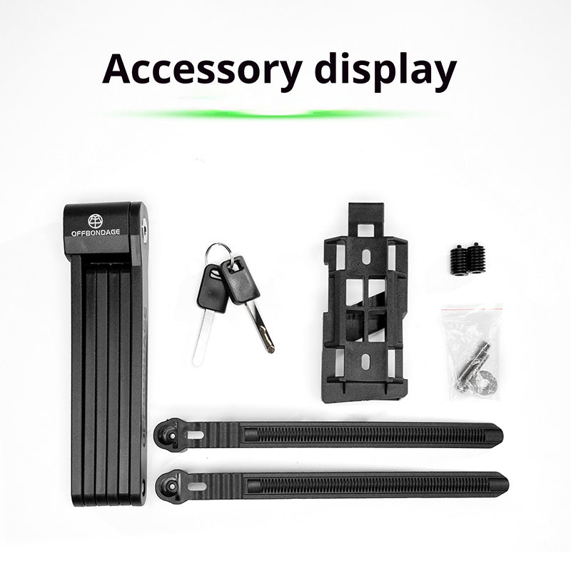 Foldable Bicycle Lock, High Security Anti Theft Bike Lock for MTB, Road, E-Bike, Scooter, Durable Folding Cycle Accessor