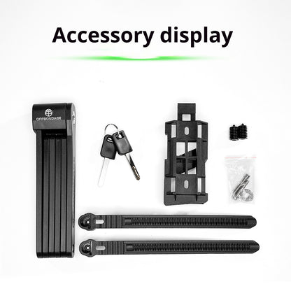 Foldable Bicycle Lock, High Security Anti Theft Bike Lock for MTB, Road, E-Bike, Scooter, Durable Folding Cycle Accessor