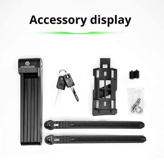 Foldable Bicycle Lock, High Security Anti Theft Bike Lock for MTB, Road, E-Bike, Scooter, Durable Folding Cycle Accessor