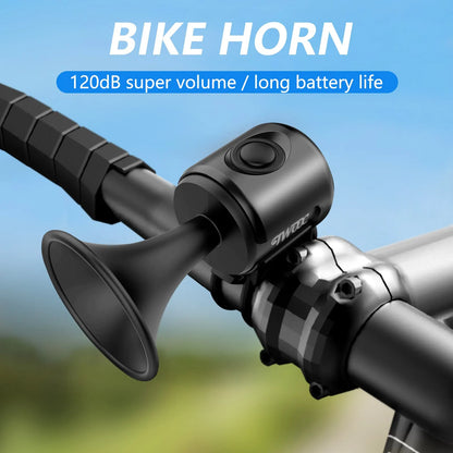 Waterproof Bicycle Horn, Loud Electronic Bell, Battery, Road and Mountain Bike Alarm