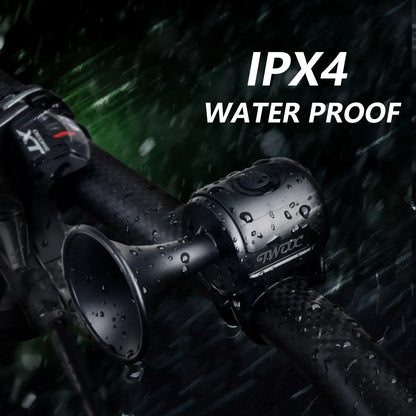 Waterproof Bicycle Horn, Loud Electronic Bell, Battery, Road and Mountain Bike Alarm