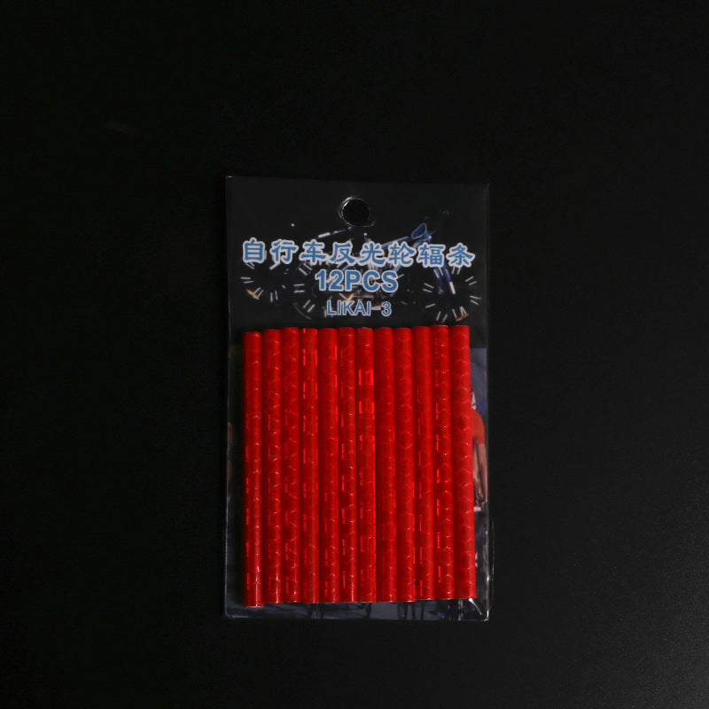 Bicycle Wheel Reflective Stickers, Bag Spoke Tube Strips, DIY Cycling Reflector, Safety Warning Light Kit