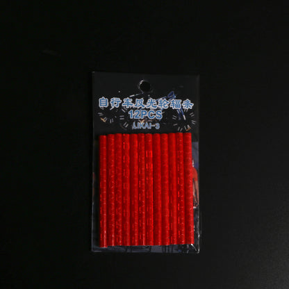 Bicycle Wheel Reflective Stickers, Bag Spoke Tube Strips, DIY Cycling Reflector, Safety Warning Light Kit