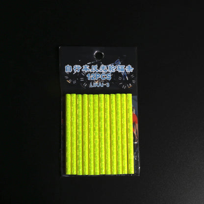 Bicycle Wheel Reflective Stickers, Bag Spoke Tube Strips, DIY Cycling Reflector, Safety Warning Light Kit