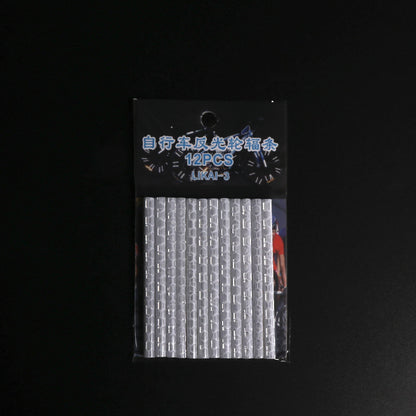 Bicycle Wheel Reflective Stickers, Bag Spoke Tube Strips, DIY Cycling Reflector, Safety Warning Light Kit