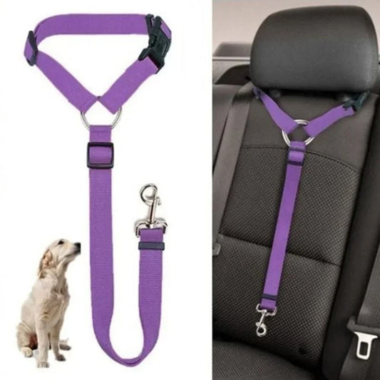 Adjustable Pet Car Seat Belt Leash for Dogs and Cats.
