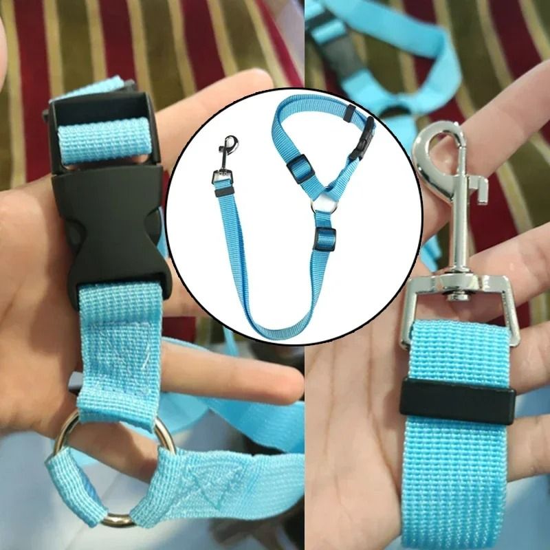 Adjustable Pet Car Seat Belt Leash for Dogs and Cats.