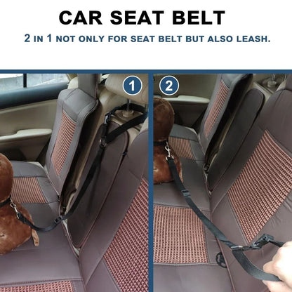 Adjustable Pet Car Seat Belt Leash for Dogs and Cats.