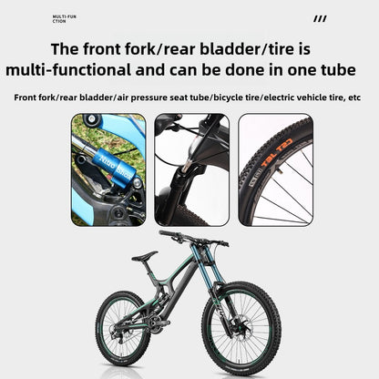 High Pressure Portable Bicycle Pump with Gauge, Fork and Rear Suspension Air Pump for Mountain Bikes
