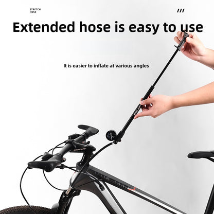High Pressure Portable Bicycle Pump with Gauge, Fork and Rear Suspension Air Pump for Mountain Bikes