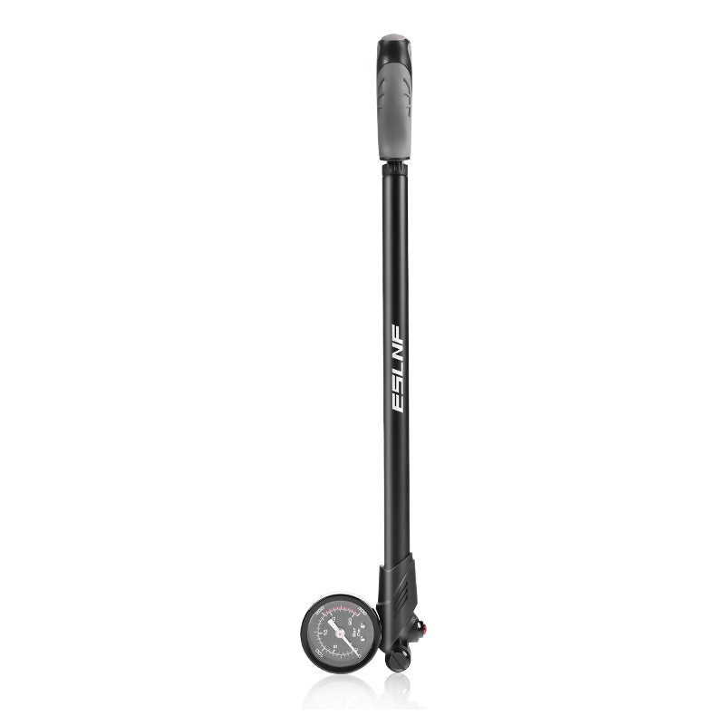 High Pressure Portable Bicycle Pump with Gauge, Fork and Rear Suspension Air Pump for Mountain Bikes