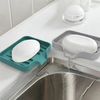Silicone Soap Box with Drainage Design for Bathroom and Kitchen