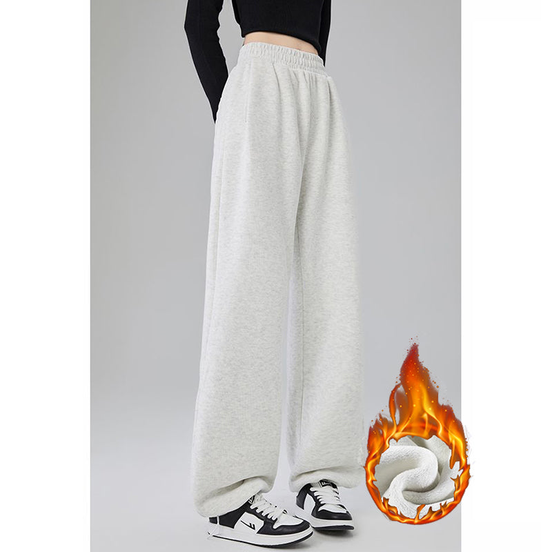 Women's High Waist Thermal Pants, Slim Fit Fleece Lined Trousers, Plush Winter Snow Warm Straight Leg Pants