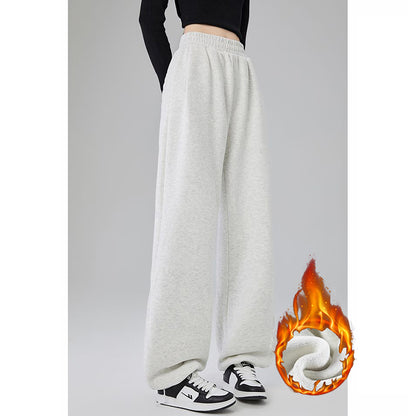 Women's High Waist Thermal Pants, Slim Fit Fleece Lined Trousers, Plush Winter Snow Warm Straight Leg Pants