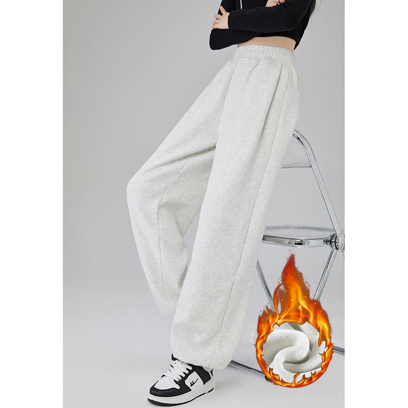Women's High Waist Thermal Pants, Slim Fit Fleece Lined Trousers, Plush Winter Snow Warm Straight Leg Pants