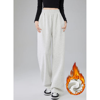 Women's High Waist Thermal Pants, Slim Fit Fleece Lined Trousers, Plush Winter Snow Warm Straight Leg Pants