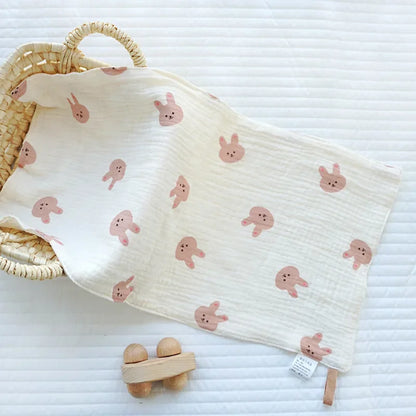 Soft Muslin Cotton Burp Cloths, Newborn Baby Face Towel, Drooling Bib, and Washcloth Set