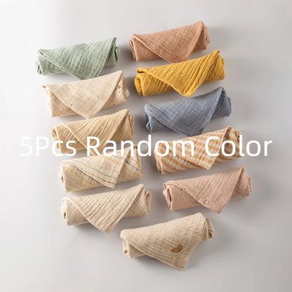 Soft Cotton Gauze Baby Washcloth, Muslin Squares for Newborn, Infant Hand Bath and Shower Face Towels, New Born Items