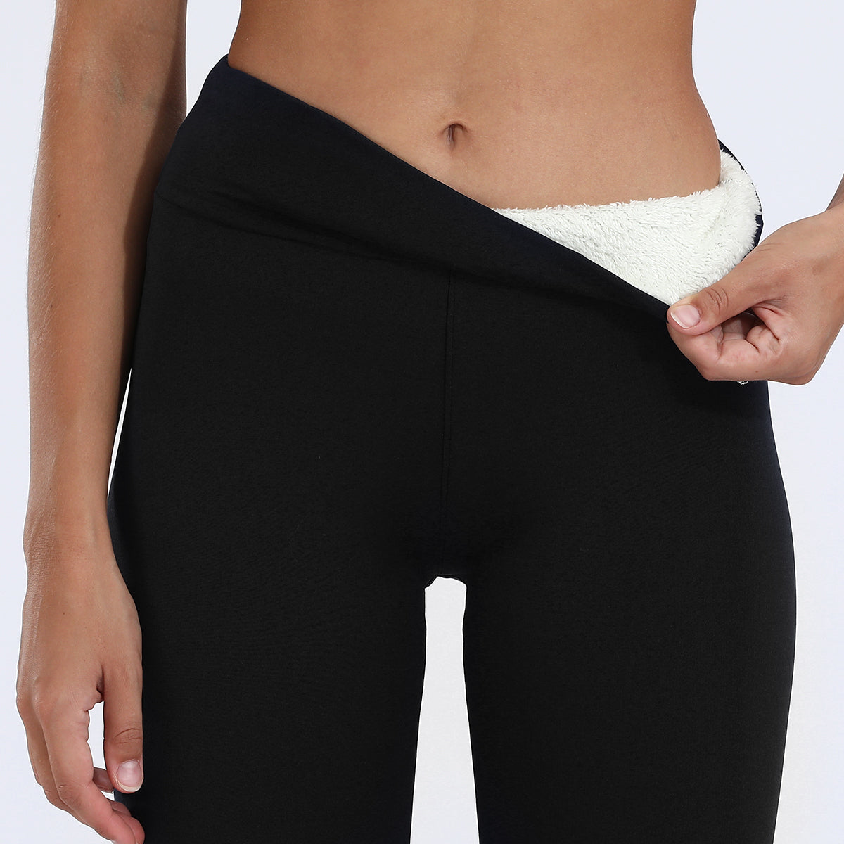 Winter Warm Fleece Lined Leggings, High Waist Tights, Thick Thermal Pants for Women, Stretchy & Sexy Fit