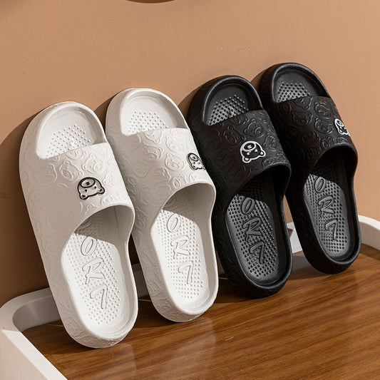 Little Bear Sandals, Summer Fashion Men's Slippers, Non-slip Soft Indoor Bathroom Shoes, Women Dormitory Casual Couple