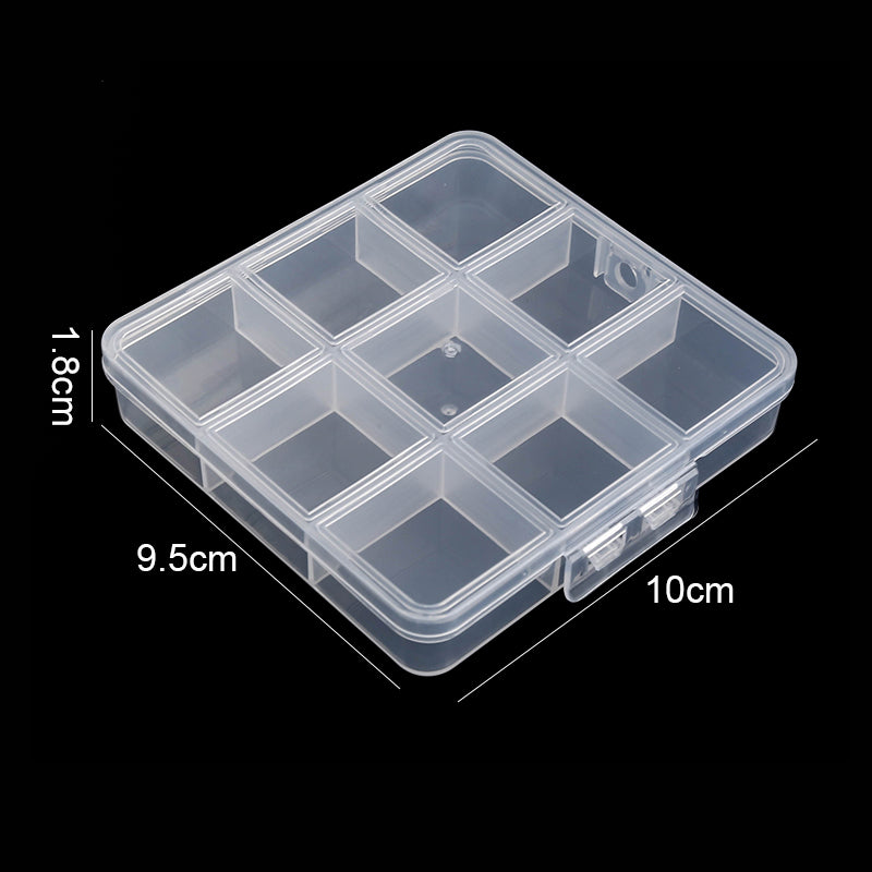 Clear Plastic Organizer Box, Transparent Storage Container, Jewelry Box, Empty Earring Storage Display for Beads