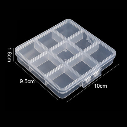 Clear Plastic Organizer Box, Transparent Storage Container, Jewelry Box, Empty Earring Storage Display for Beads