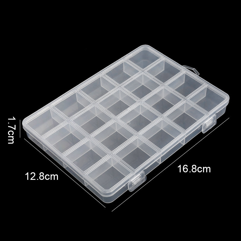Clear Plastic Organizer Box, Transparent Storage Container, Jewelry Box, Empty Earring Storage Display for Beads