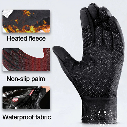 Winter Warm, Windproof Gloves, Touch Screen, Waterproof, Anti Slip, for Men and Women, Bicycle, Sports
