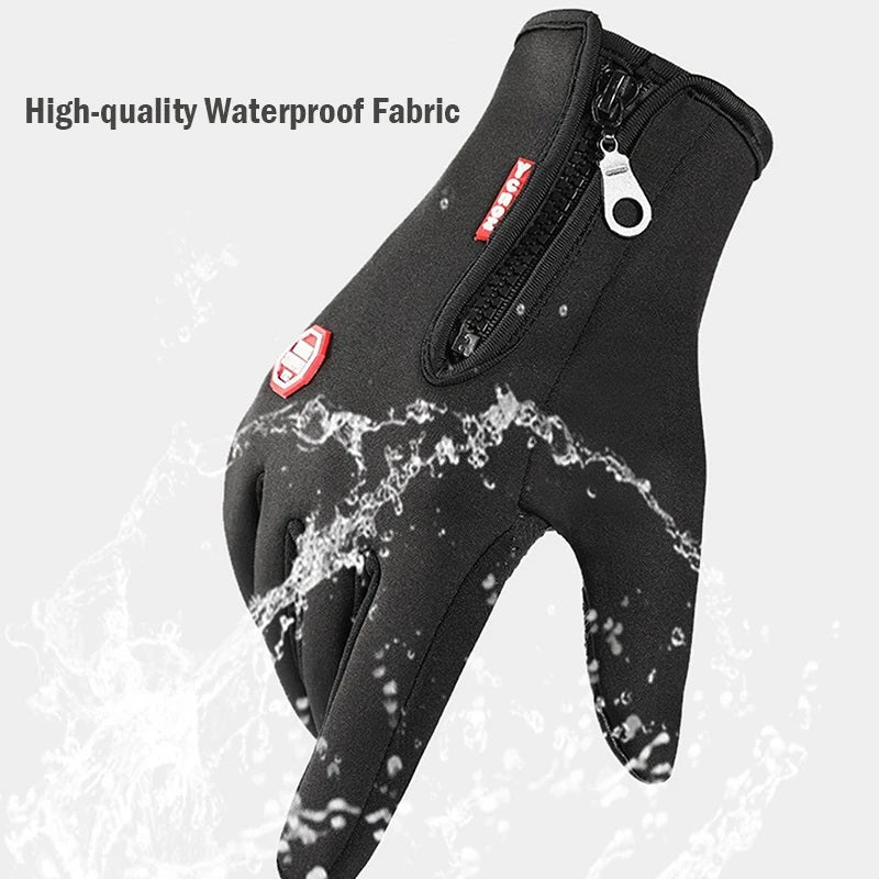Winter Warm, Windproof Gloves, Touch Screen, Waterproof, Anti Slip, for Men and Women, Bicycle, Sports