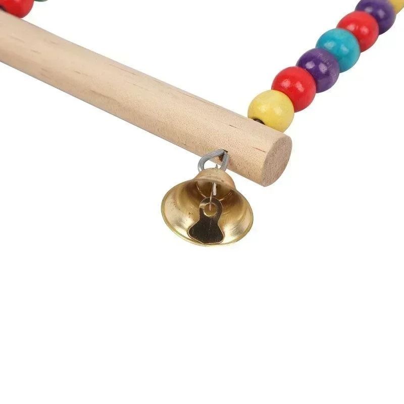 Wooden Bird Swing Toy for Parrots and Small Birds