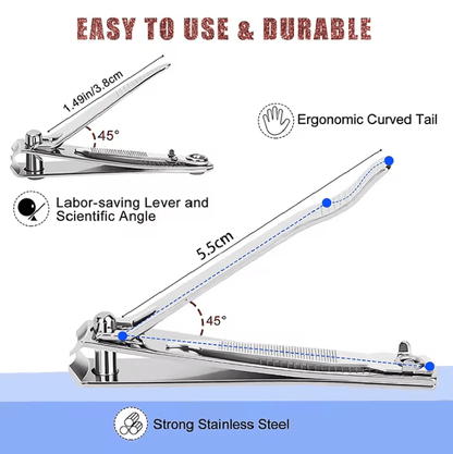 PrecisionEdge Stainless Steel Nail Clippers for Thick and Hard Nails