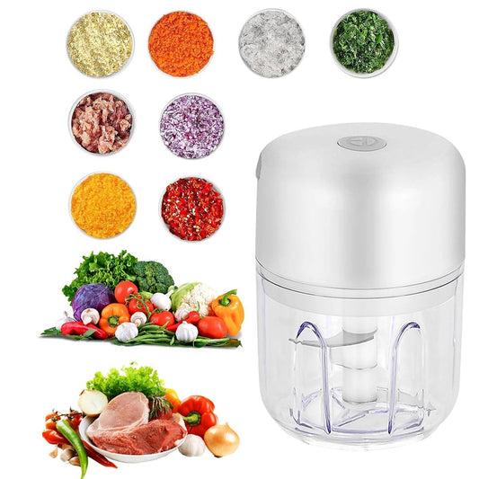 Portable Electric Garlic Chopper Wireless Mini Food Processor 100 ml 250 ml
