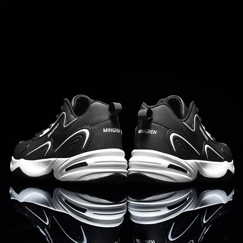 Men Sports Running Shoes Outdoor Walking Soft Casual Leather Sneakers Waterproof Tennis Shoes