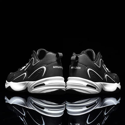 Men Sports Running Shoes Outdoor Walking Soft Casual Leather Sneakers Waterproof Tennis Shoes
