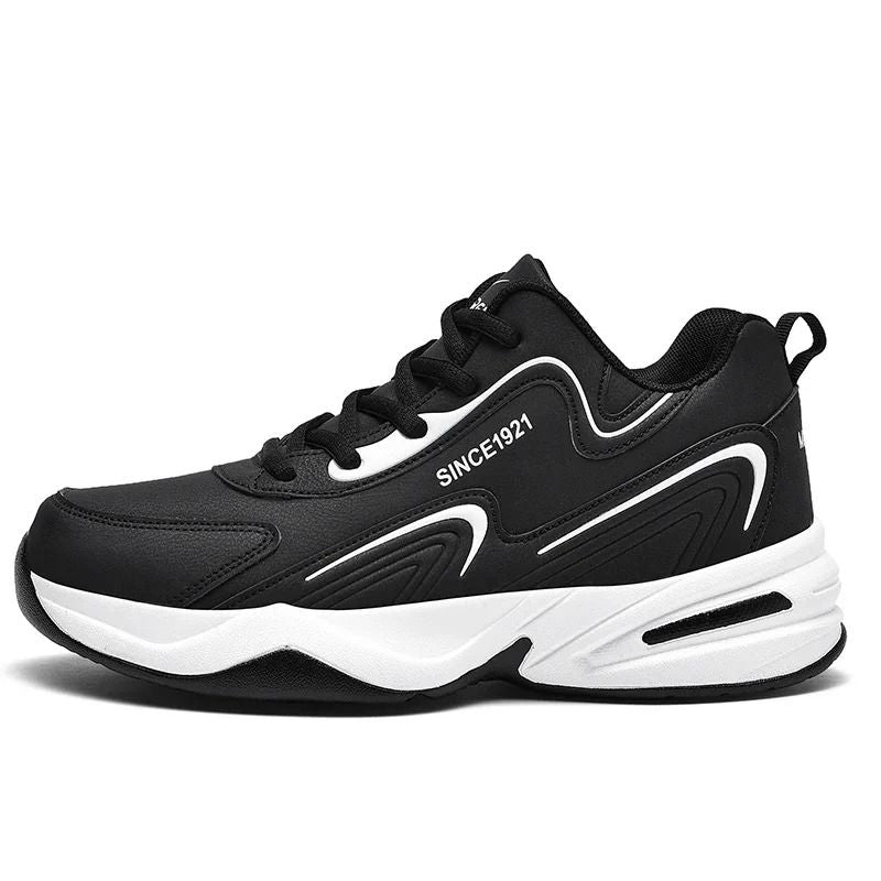 Men Sports Running Shoes Outdoor Walking Soft Casual Leather Sneakers Waterproof Tennis Shoes