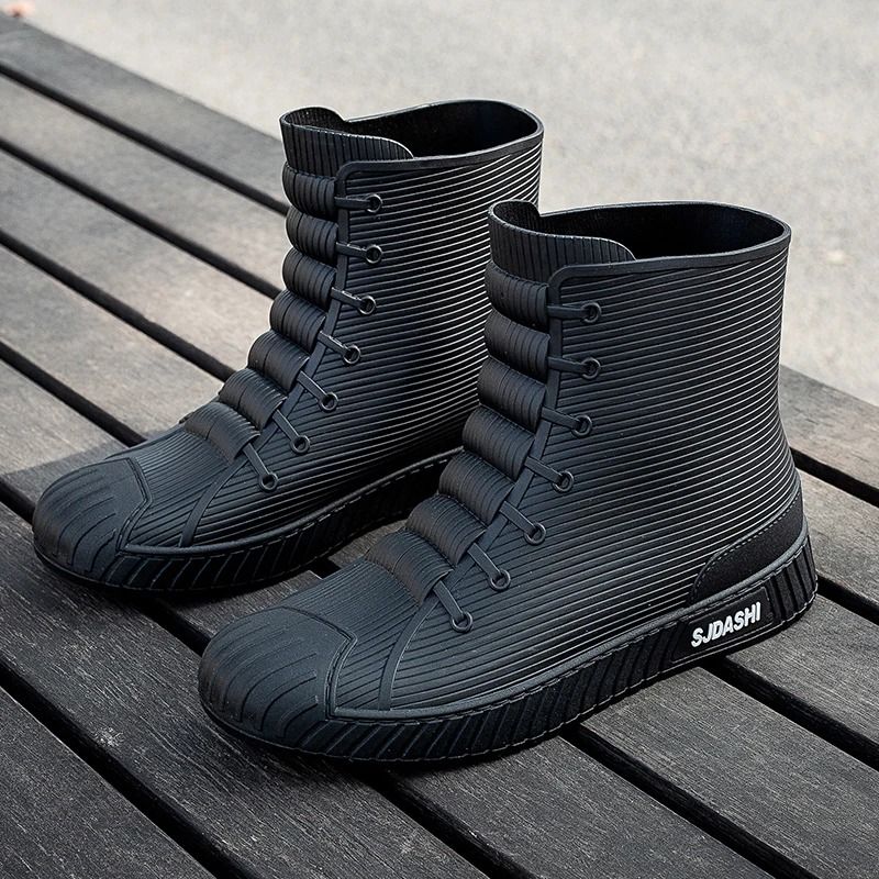 Rain Boots For Men Women Mid Calf Waterproof Winter Lined Outdoor Anti Slip Shoes