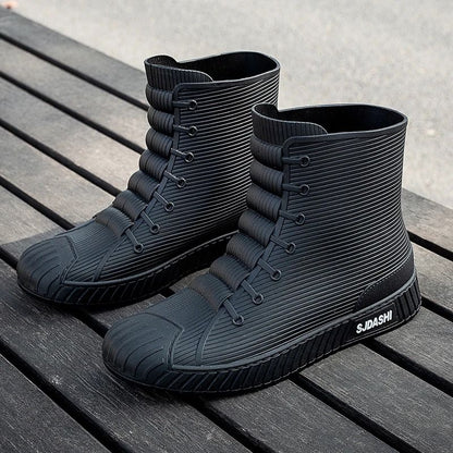 Rain Boots For Men Women Mid Calf Waterproof Winter Lined Outdoor Anti Slip Shoes