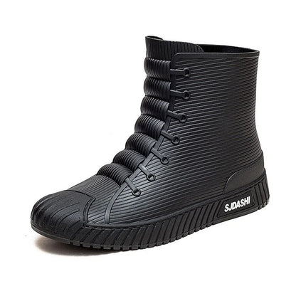 Rain Boots For Men Women Mid Calf Waterproof Winter Lined Outdoor Anti Slip Shoes