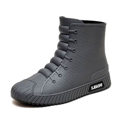 Rain Boots For Men Women Mid Calf Waterproof Winter Lined Outdoor Anti Slip Shoes