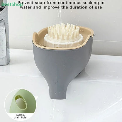 Elephant Double Layer Soap Box Portable Non Slip Soap Box With Lid