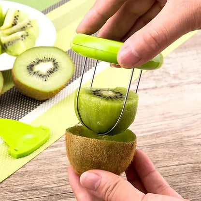 Kiwi Cutter Peeler Slicer Kitchen Detachable Stainless Steel Fruit Tool