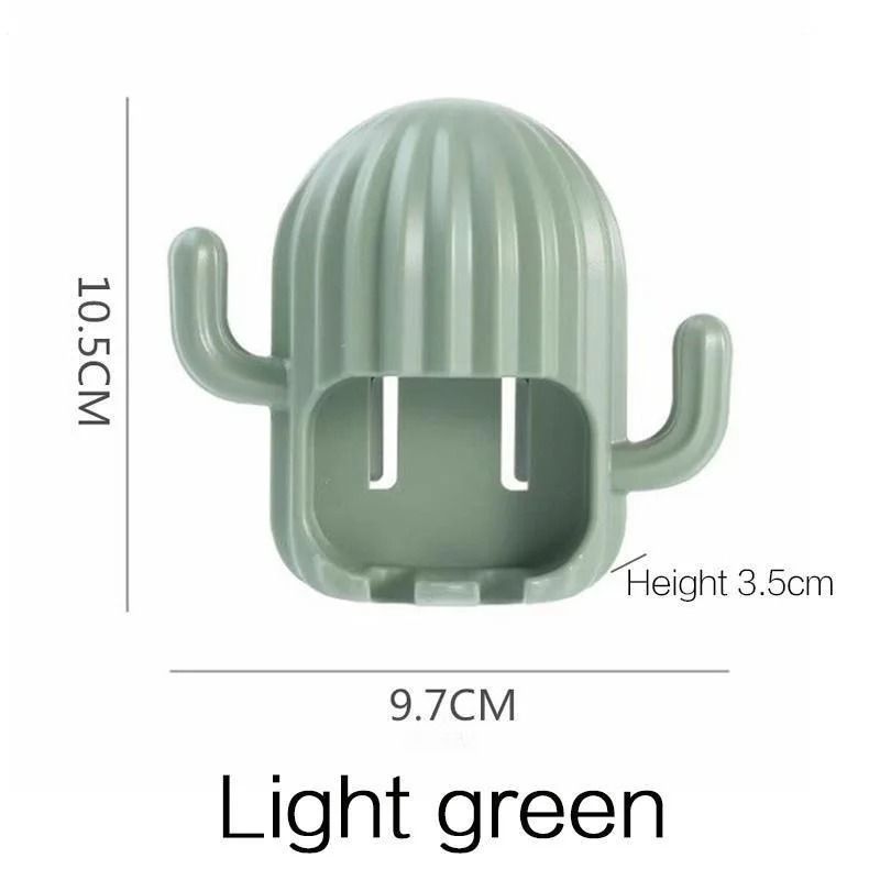 Cactus Toothbrush Holder Wall Mounted Self Adhesive
