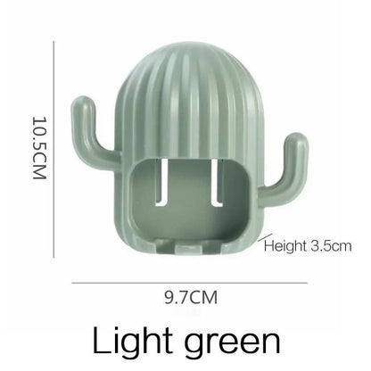 Cactus Toothbrush Holder Wall Mounted Self Adhesive
