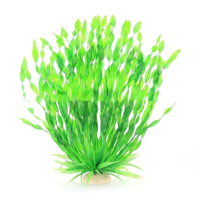 Artificial Aquarium Plants with Ceramic Base for Fish Tanks
