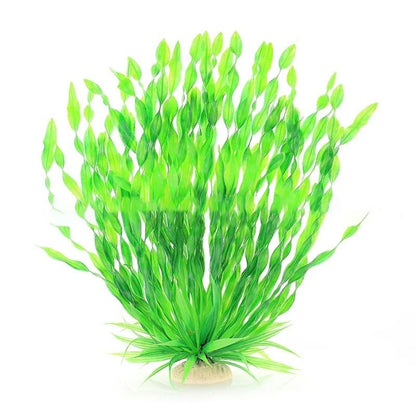 Artificial Aquarium Plants with Ceramic Base for Fish Tanks