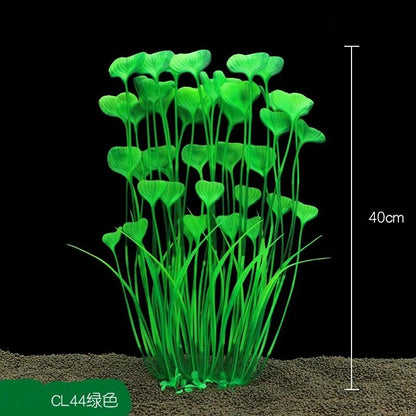 Artificial Aquarium Plants with Ceramic Base for Fish Tanks