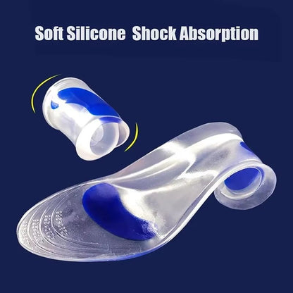 Orthopedic Silicone Gel Insoles for Men & Women - Medical-Grade Arch Support for Flat Feet & Plantar Fasciitis Relief