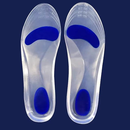 Orthopedic Silicone Gel Insoles for Men & Women - Medical-Grade Arch Support for Flat Feet & Plantar Fasciitis Relief