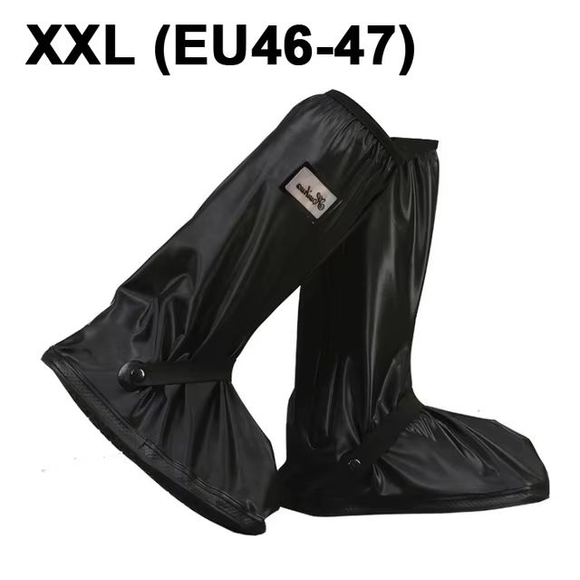 Thickened High-Tube Waterproof Rain Boot Covers – Reusable Motorcycle & Cycling Outdoor Non-Slip Overshoes
