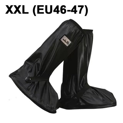 Thickened High-Tube Waterproof Rain Boot Covers – Reusable Motorcycle & Cycling Outdoor Non-Slip Overshoes
